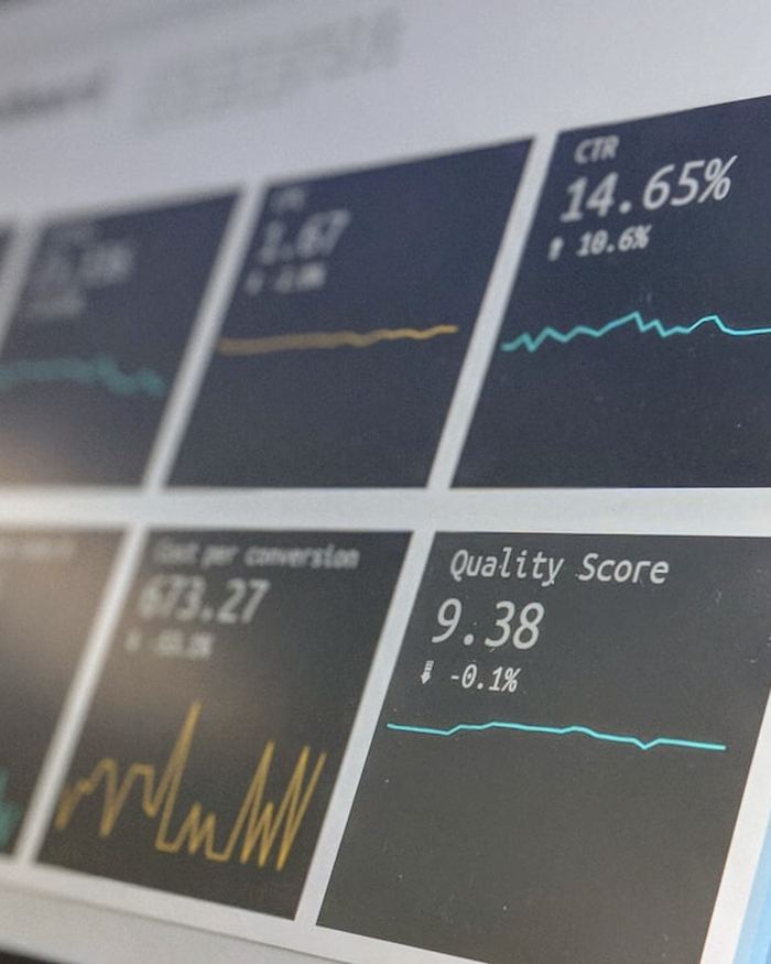 Panel de métricas de campañas de Google Ads: CTR, coste por conversión y quality score